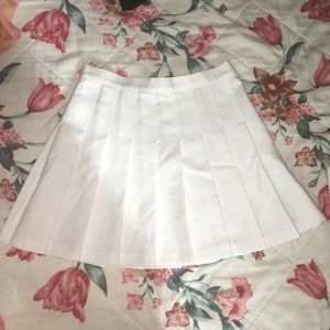 White American Apparel Tennis Skirt